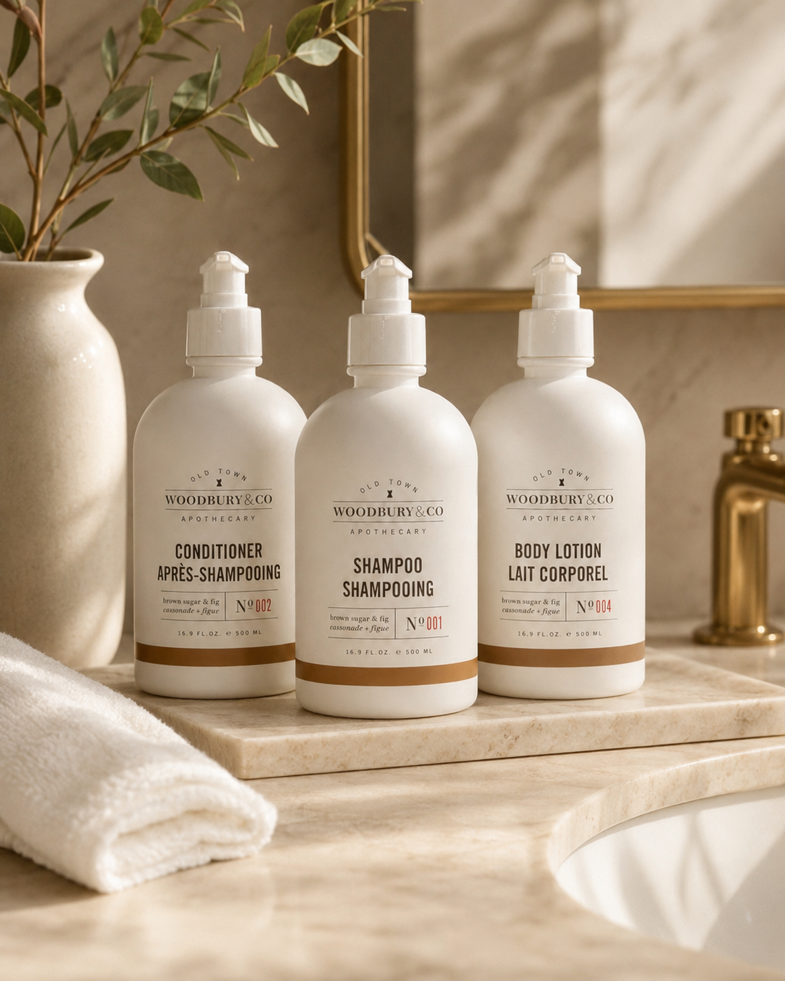 Woodbury and Co Mixed Combo 3 Pack - Body Wash, Shampoo, Lotion