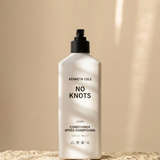 Kenneth Cole No Knots conditioner bottle on a beige background